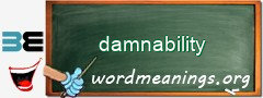 WordMeaning blackboard for damnability